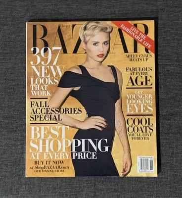 Harper’s Bazaar Magazine Miley Cyrus October 2013 Fashion - Image 1 of 4