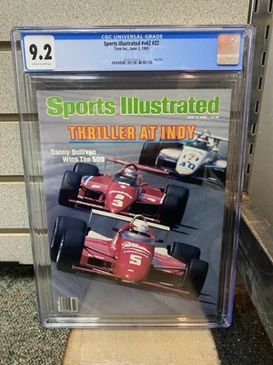 Indy 500 Sports Illustrated CGC 9.2 Newsstand 6/3/1985 Top Pop Danny Sullivan Foto 1 de 4
