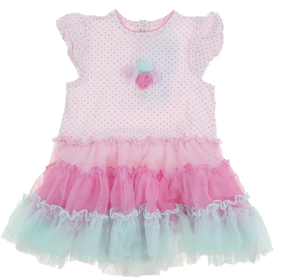 Little Me Tutu Popover For Baby Girls Pink Floral - Image 1 of 1