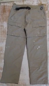 The North Face Convertible Zip Off Pants Mens Large Cargo Khaki - Picture 1 of 20