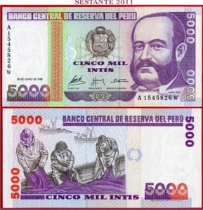 PERÚ' 5.000 5000 INTIS 28 6 1988 P 137 SIN CIRCULAR envío gratuito desde 100$ - Imagen 1 de 3