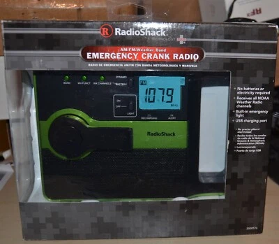 RadioShack AM/FM weather band emergency crank radio 2000576 new - Image 1 of 4