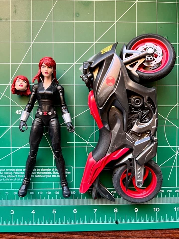 Marvel Legends Legenday Riders Black Widow & Motorcycle Loose Complete Hasbro Cover