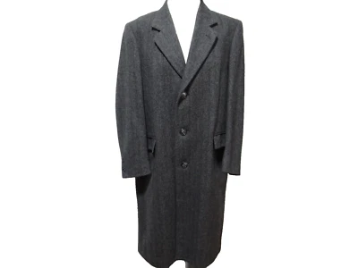 Gabardina para hombre Maitland of England 100 % lana pura talla 40 gris tweed Foto 1 de 4