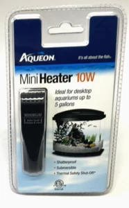 Aqueon Mini Heater 10 Watt, 5 Gallons Max,Shatterproof,Submersible,New,Free Ship - Picture 1 of 13