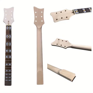 Guitar Neck Maple 24fret Rosewood Fretboard 24.75inch Unfinished Inlay Bolt On - Picture 1 of 7