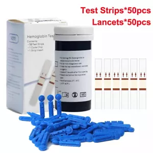 50Pcs HB-101 Test Strips Fit For Blood Hemoglobin Meter Analyzer Anemia Monitor - Picture 1 of 5