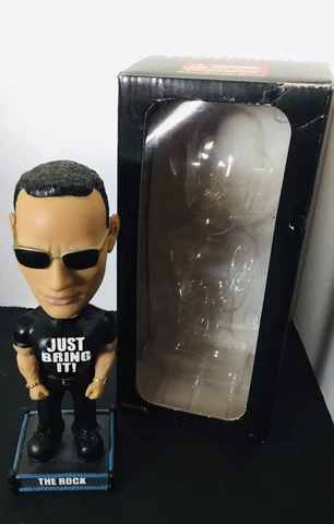 Rare WWE Superstars BOBBLEHEAD The Rock Wrestling Collectors Edition Cover