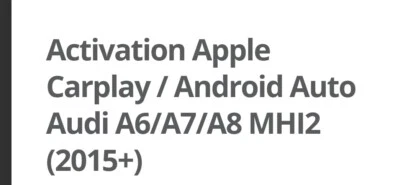 Carplay/android activation car Audi A6 /A7/A8 / update MMI MHI2 - Image 1 of 4