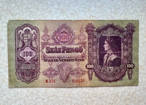Billetes de 100 pengo Szaz Pengo 1930 Budapest papel dinero antiguo - Imagen 1 de 2