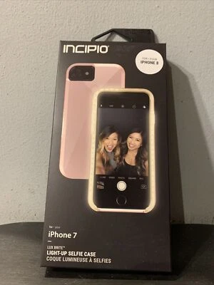 Funda para selfie iluminada Incipio para iPhone 7/8 color rosa/rosa nueva en caja. LED regulables Foto 1 de 4