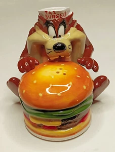 Taz Eating Burger - Salt & Pepper Shakers, never used, with packaging, hamburger - Picture 1 of 8
