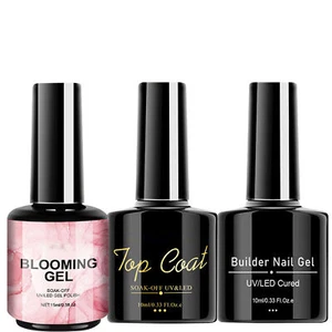 Gel Nail Polish Set soak-off Blooming Gel Nail Polish with Base Coat & Top Coat - Picture 1 of 12