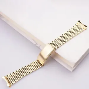 Beautiful New 18MM Bead of Rice Rose Gold Watch Strap / Bracelet for Omega - Picture 1 of 9