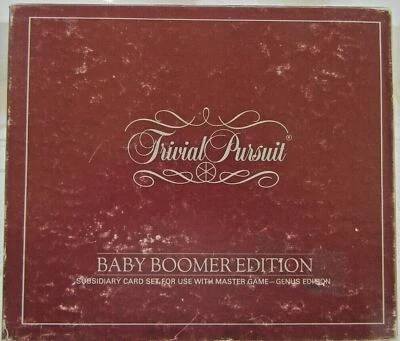 VTG Trivial Pursuit Baby Boomer Edition with Subsidiary Card Genus Edition 1983 - Image 1 of 4
