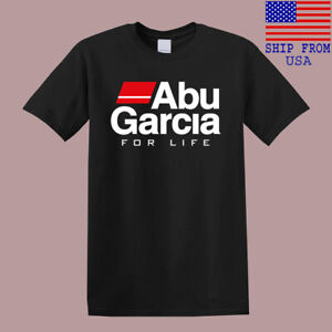 T-shirt homme noir logo ABU GARCIA FOR LIFE FISHING taille S-5XL