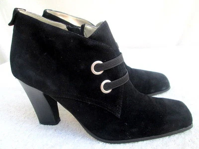 BELLINI..JET BLACK..SUEDE LEATHER..BOOTIES / ANKLE BOOTS..NEW in BOX..sz 8 - Image 1 of 4