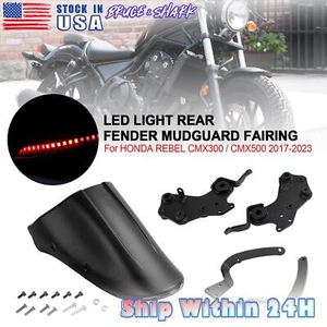 LED light Rear Fender Mudguard Fairing For Honda REBEL CMX 300 500 17-25 - Bild 1 von 11