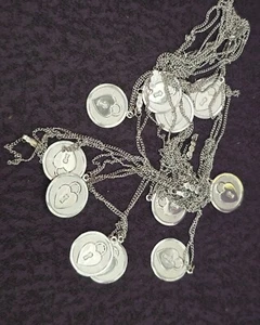 Lot Of 10 Silver Tone Light Locket 18" Necklace Charm Jewelry - Picture 1 of 4