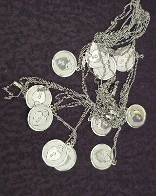 Lot Of 10 Silver Tone Light Locket 18" Necklace Charm Jewelry - Image 1 of 4