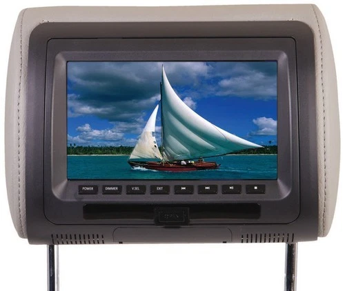 Power Acoustik HDVD71CC 7" Headrest Monitor 3-Color Skins LCD/DVD USB/SD - Image 1 of 1
