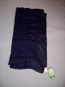 Lilly Pulitzer True Navy Castaway Schal neu mit Etikett Glanz Detail 50 x 90" - Bild 1 von 3
