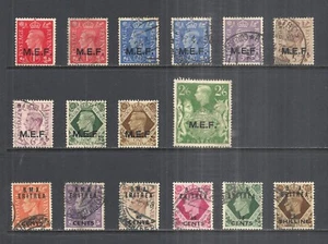 GREAT BRITAIN MIDDLE EAST FORCES VARIOUS USED* ISSUES 1942 to 1943 - Picture 1 of 2