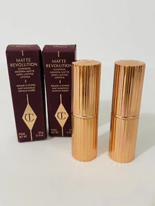Rossetto Charlotte Tilbury Matte Revolution taglia intera NUOVO Glastonberry confezione da 2 - Foto 1 di 7