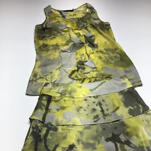 The Limited Set Womens Size Medium/4 Ruffled Sleeveless Top & Lightweight Skirt - Picture 1 of 24