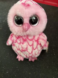 Ty Beanie Boos - PINKY the Pink Owl (6 Inch) NEU - NEUWERTIG mit neuwertigen Etiketten - Bild 1 von 2