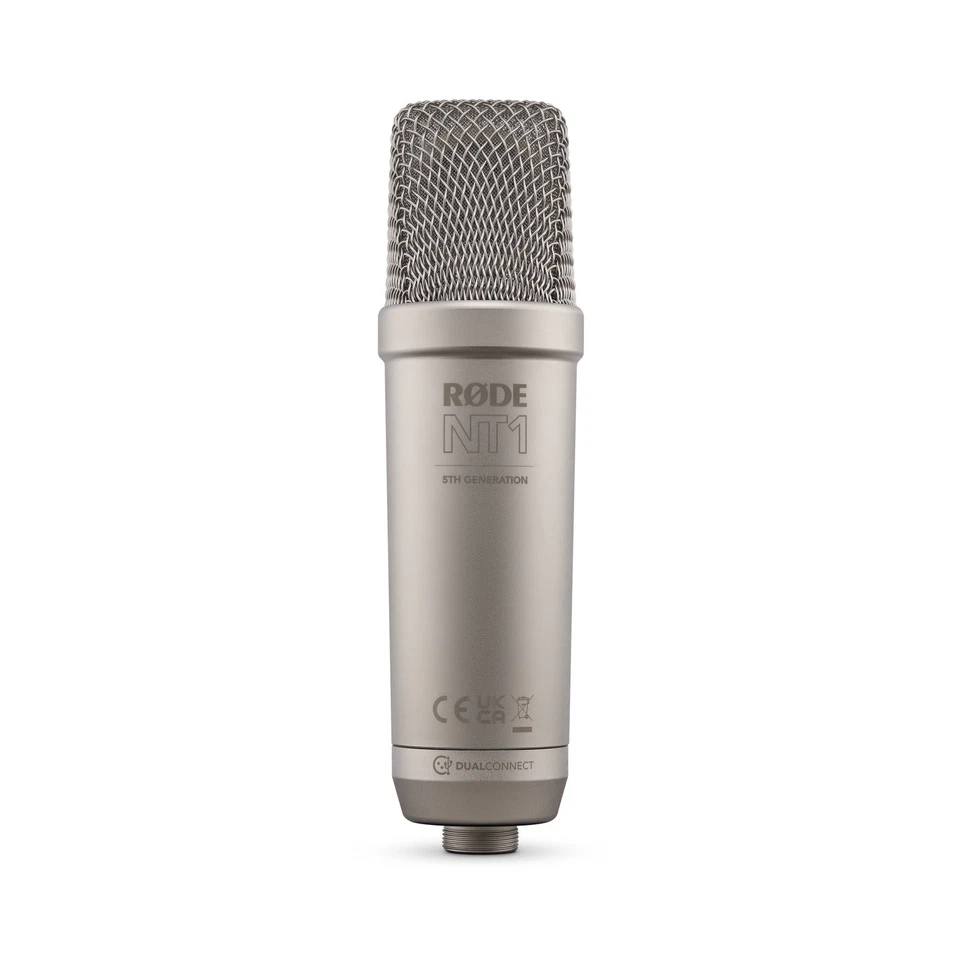 RODE NT1 5th Generation Large-Diaphragm Cardioid Condenser Microphone, Silver - Image 1 of 1