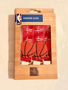 NBA Licensed Baby Fanatic Houston Rockets 3-Pack Pacifier Clips BPA Free   - Picture 1 of 1