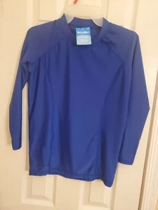 Sun & Sky Activewear Blue Long Sleeve Swim Shirt UPF 50+ Youth Size Large 14-16 - Picture 1 of 4