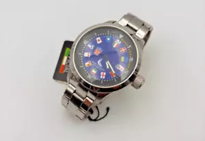 3M PRIMO EMPORIO STEEL SPORT MEN'S 48MM AUTOMATIC SCREW CROWN WATCH - Picture 1 of 3