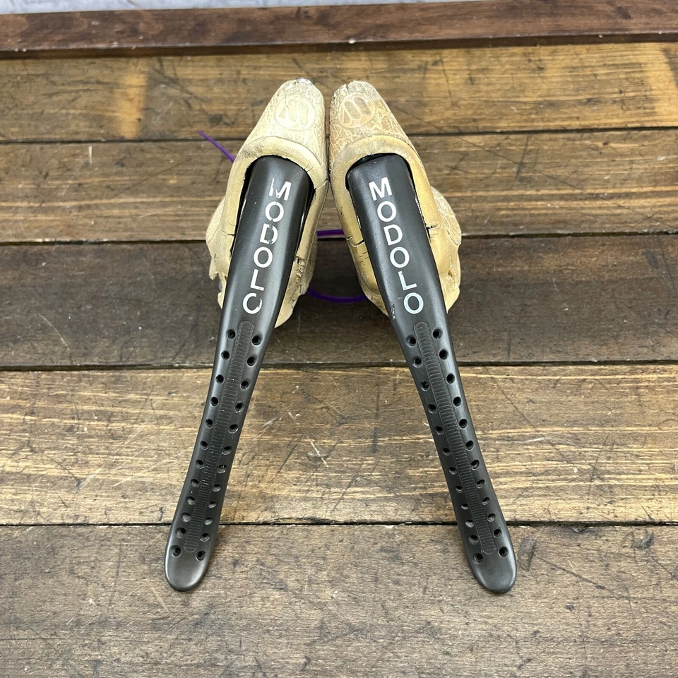 Vintage Modolo Brake Lever System Black Non Aero Drillium 1980s Eroica Ergo - Image 1 of 4