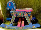 Original Mexican Gerald Movigely Signed Miniature Rocking Horse For Baby Room