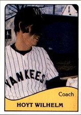 1979 West Haven Yankees TCMA #27 Hoyt Wilhelm HOF Coach Columbus Georgia GA Card