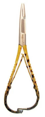 MONTANA FLY COMPANY MFC RIVER CAMO 5" MITTEN SCISSOR CLAMP - BROWN TROUT