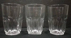 Lot 3 Vintage Arcoroc France Gibraltar Style Clear Whiskey glasses 8 oz - Picture 1 of 10