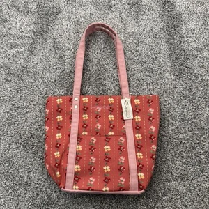 Longaberger Homestead Tote Bag Canvas Cottagecore Floral Purse Feminine Pink - Picture 1 of 9