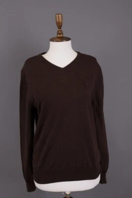 VERSACE COLLECTION Brown V-Neck Wool Knit Sweater Size M - Image 1 of 4