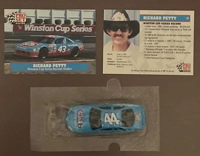 Juego de tarjetas de carreras Richard Petty Hot Wheels 44 y 2 1991 Pro Foto 1 de 4