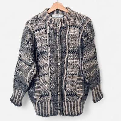 Vintage St Michael Cardigan Women's Size 10 Chunky Cosy Wool Mohair Grandma - Image 1 of 4