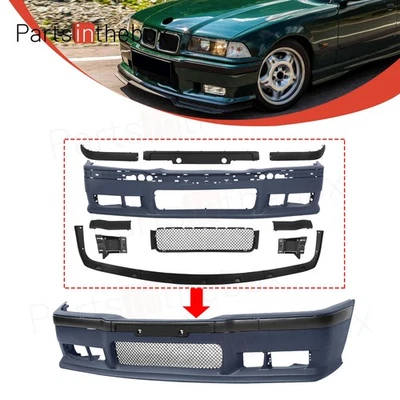 M3 Style Front Bumper Cover Trim Grille Lower Lip For 1992-1999 BMW E36 3 Series Foto 1 de 4