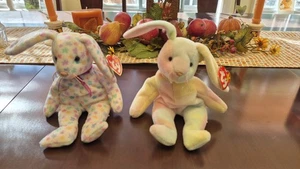 TY Beanie Baby Hippie und Springfield Hase - Bild 1 von 9