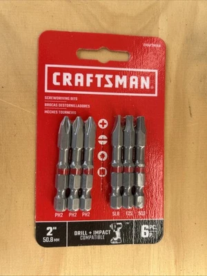CRAFTSMAN 6-Piece Impact Rated Screwdriving Driver Bit Set /NEW - Image 1 of 4
