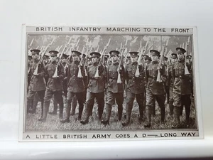 Vintage Postcard, British Infantry Matching To The Front (10W) - Picture 1 of 2