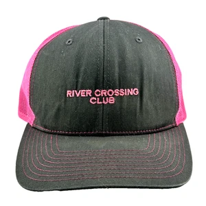 Adult RIVER CROSSING CLUB CAP Gray Pink - OSFM - Adjustable - Picture 1 of 6