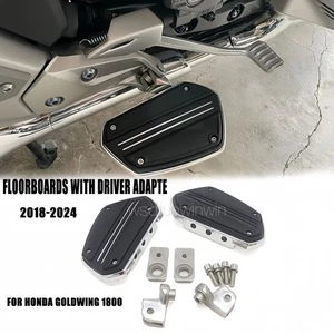 GOLDWING 1800 DRIVER TWIN RAIL FLOORBOARDS WITH DRIVER ADAPTE FOR HONDA 2018-24 - Foto 1 di 6