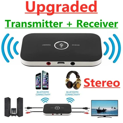 2 in 1 Bluetooth Wireless Audio Transmitter Receiver HiFi Music Adapter AUX RCA - Image 1 of 4